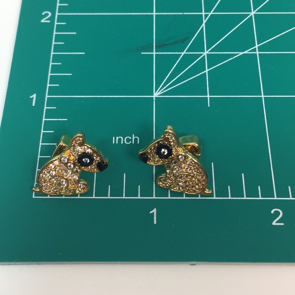 💛NWT KATE SPADE/GOLD MILO DOG EARRINGS W ZIRCONIA - Picture 14 of 15